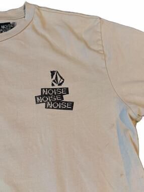 Volcom Large A State of Mind Is Joy Graphic T-Shirt Cream Skate Surf Y2K